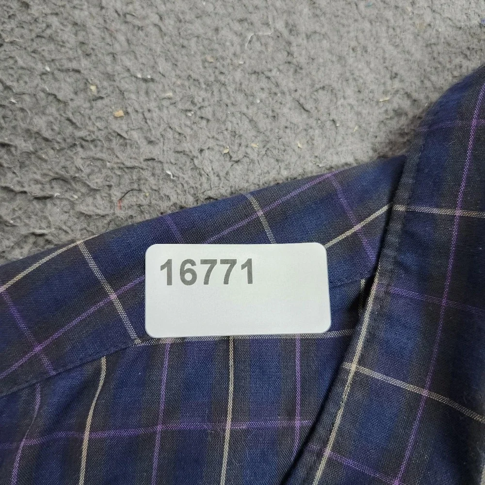 Levi's Shirt Mens XL Blue Plaid Long Sleeve Button Slim Fit Casual Fall